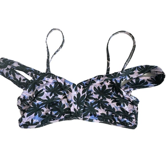 Alexandra Miro Bikini‎ Two Piece Swimsuit Tropical Print Blue Pink Sz M NEW - Picture 3 of 8